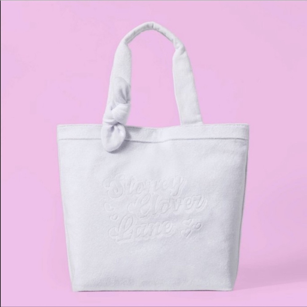 Stoney Clover Lane White Terry Tote